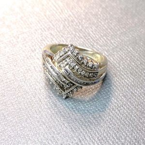 Sterling diamond ring